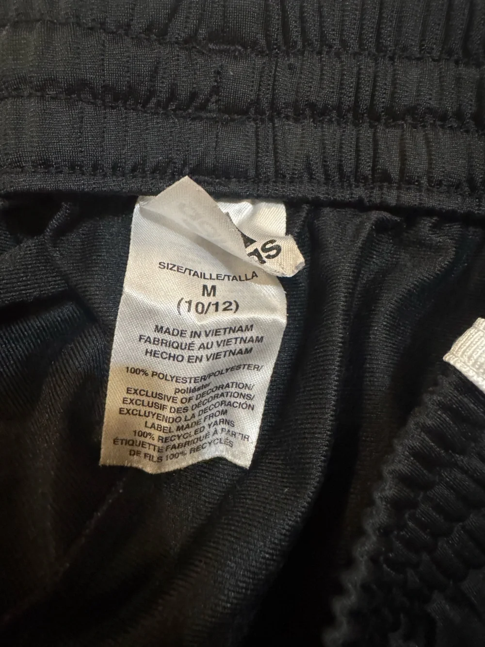 adidas Black Joggers with White Side Stripes - Kids